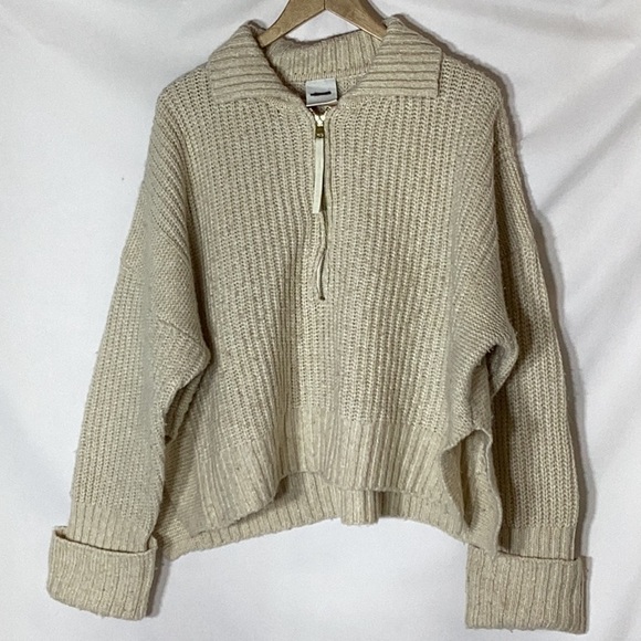 VARLEY Amelia Half Zip Knit Color Birch Size XL - Picture 5 of 13